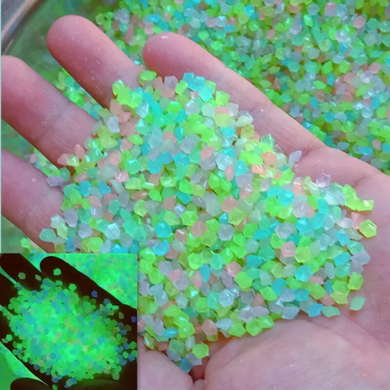 Aquarium Fish Real - 1000pcs 3-5mm Luminous Sand Glow In