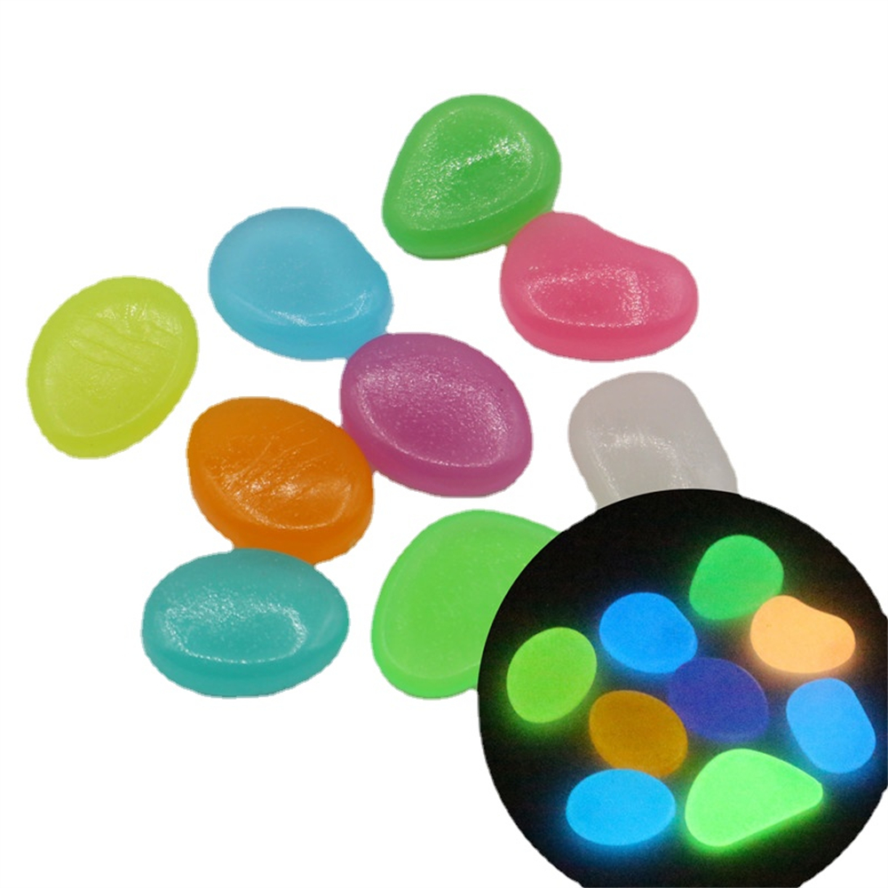 Aquarium Fishing - 50pcs Luminous Stone Fluorescent Gravel Pebbles