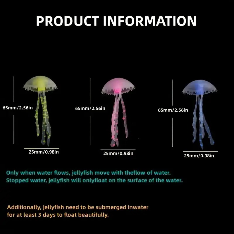 6/3pcst Artificial Jellyfishes - Fish Toys For Aquarium recension och pris