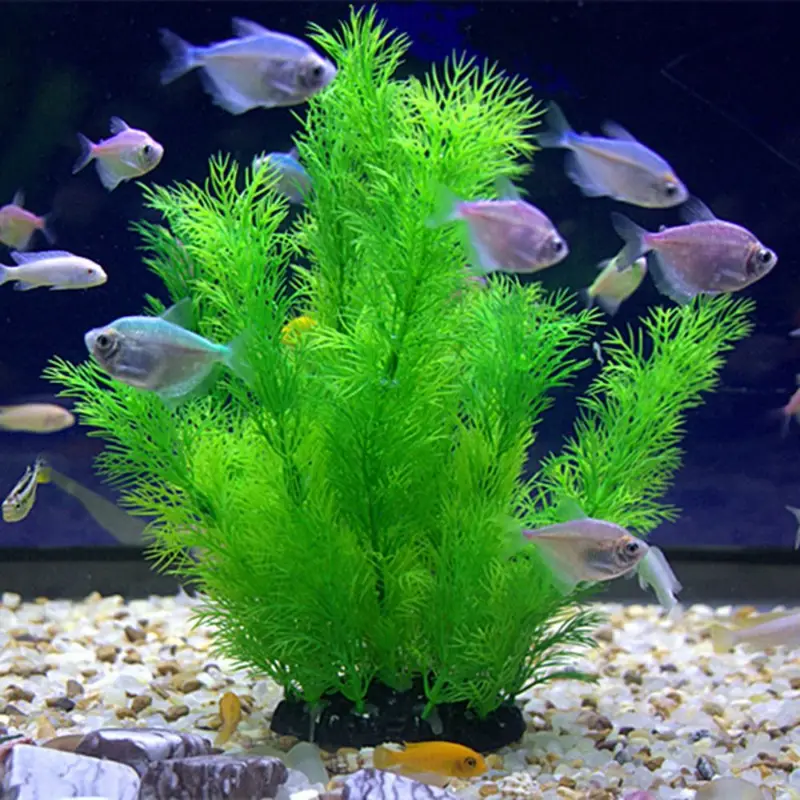 Artificial Aquarium Decor Plan - Fish Toys For Aquarium recension och pris