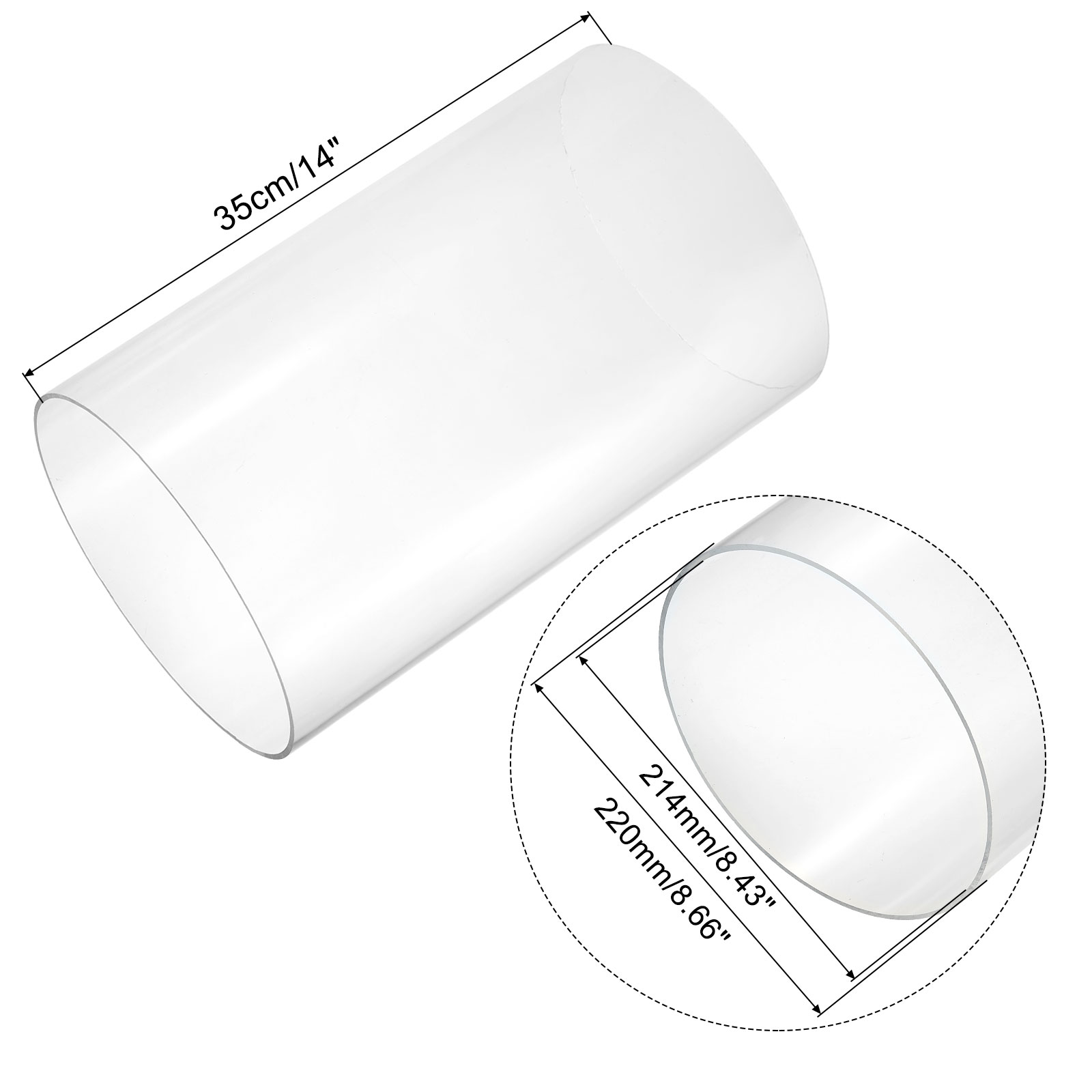 350mm Transparent Acrylic Aqua - Aquarium Fishing recension och pris