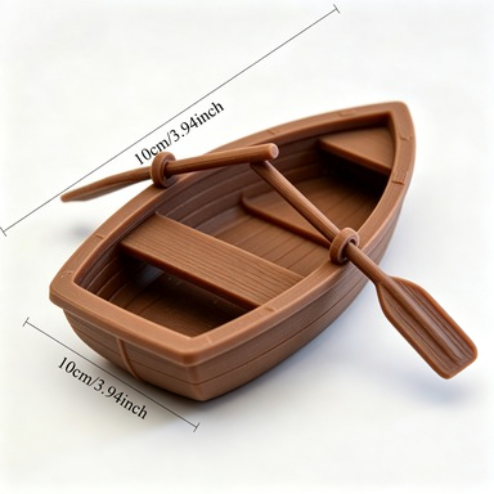 Mini Double Oar Wooden Boat Aq - Aquarium Fish Real recension och pris