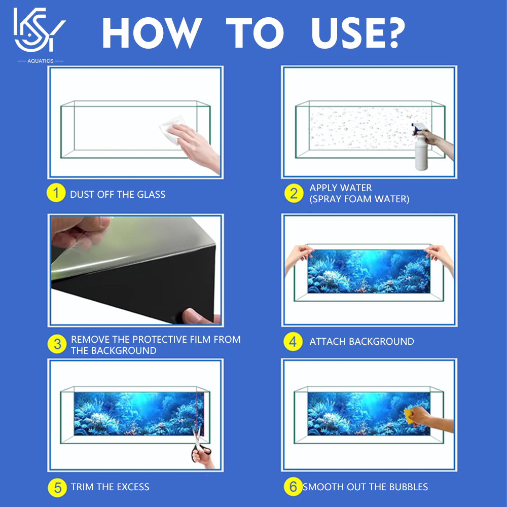 Thick Self-Adhesive Aquarium B - Aquarium Fish Background recension och pris