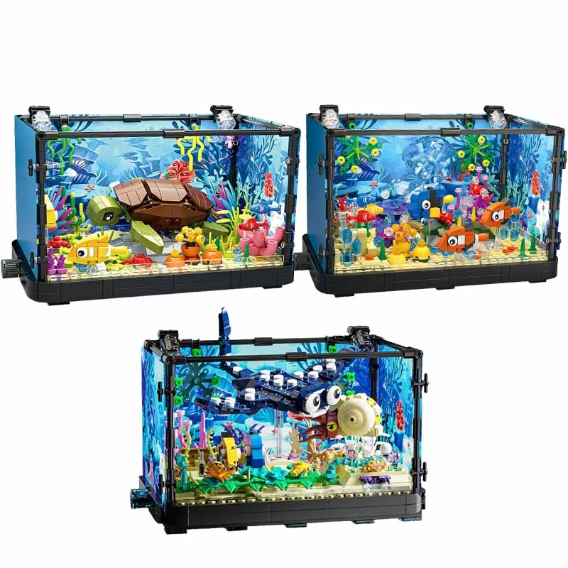 Fish Tank Building Block Set w - Aquarium Fish Real recension och pris