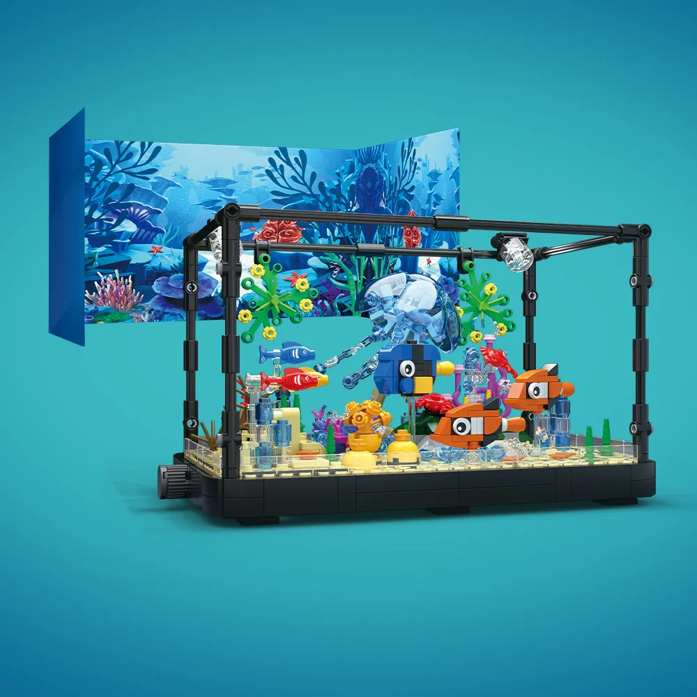 Fish Tank Building Block Set w - Aquarium Fish Real recension och pris