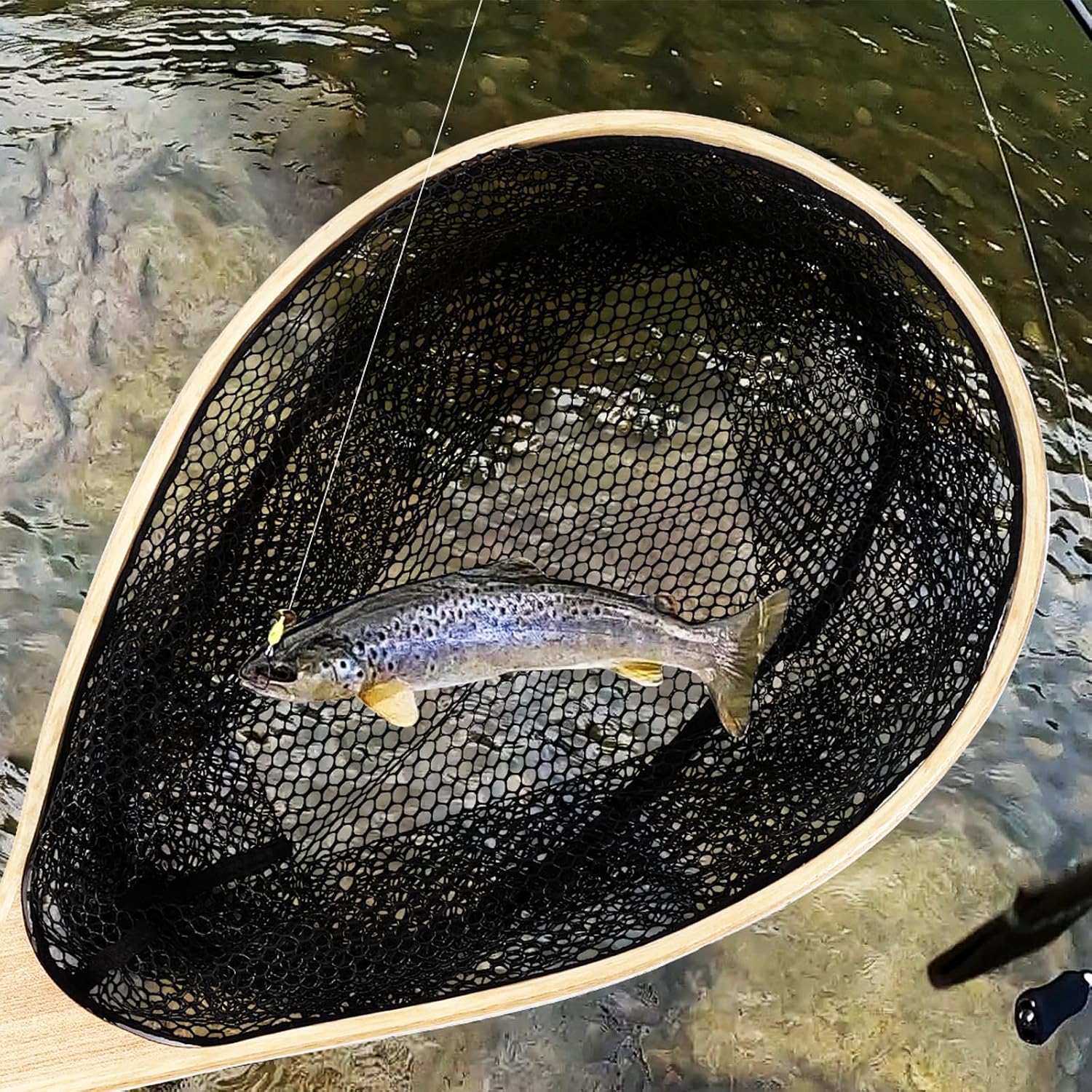 Wooden Fishing Nets with Handl - Fish Net Handle recension och pris