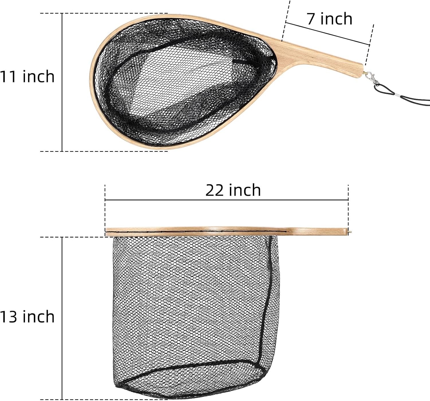 Wooden Fishing Nets with Handl - Fish Net Handle recension och pris