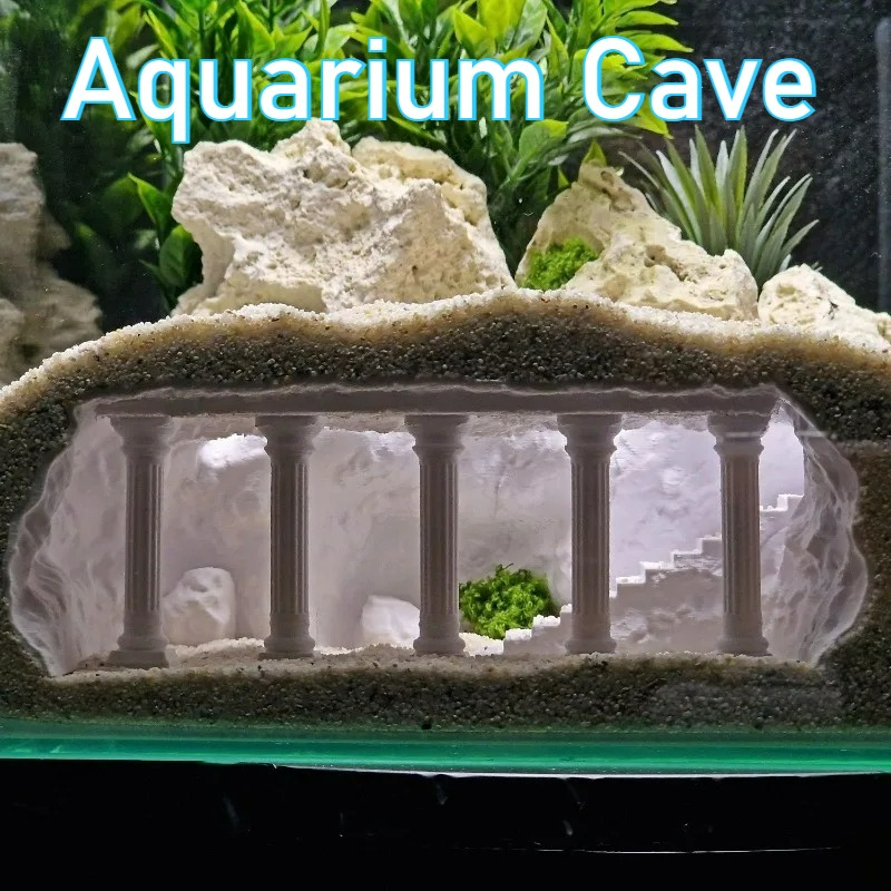 3D Printed Fish Tank Cave, Art - Aquarium Fish Hiding Places recension och pris