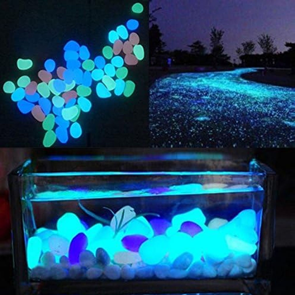 Fish Tank Rocks Glow Blue Pebb - Aquarium Fishing recension och pris