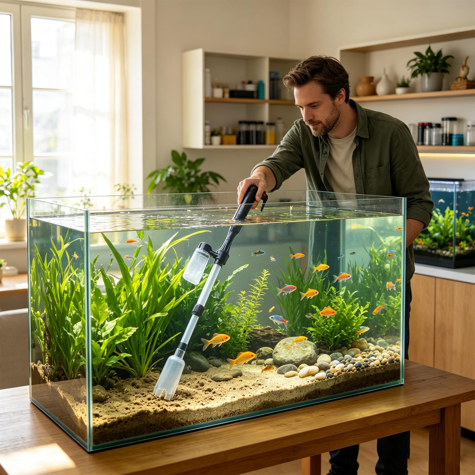 Aquarium Vacuum Adjustable Tel - Aquarium Fish Background recension och pris