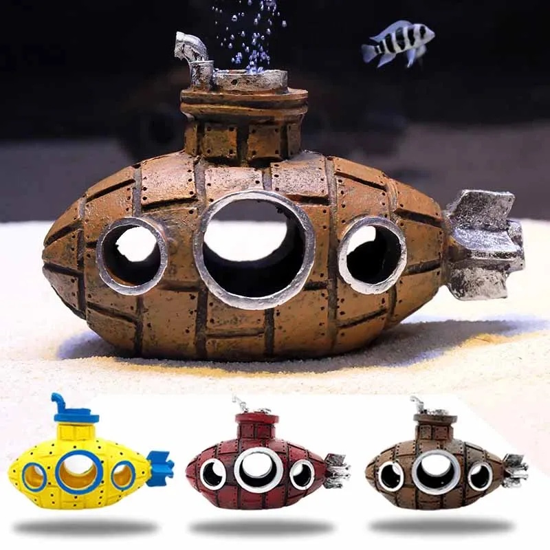 Resin Submarine Ornaments Aqua - Aquarium Fish Hiding Places recension och pris