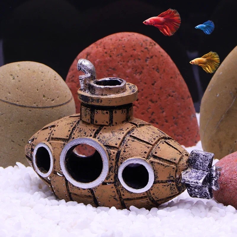Resin Submarine Ornaments Aqua - Aquarium Fish Hiding Places recension och pris