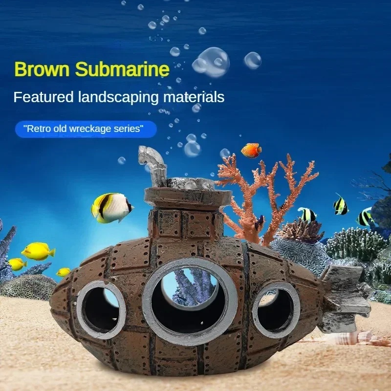 Resin Submarine Ornaments Aqua - Aquarium Fish Hiding Places recension och pris