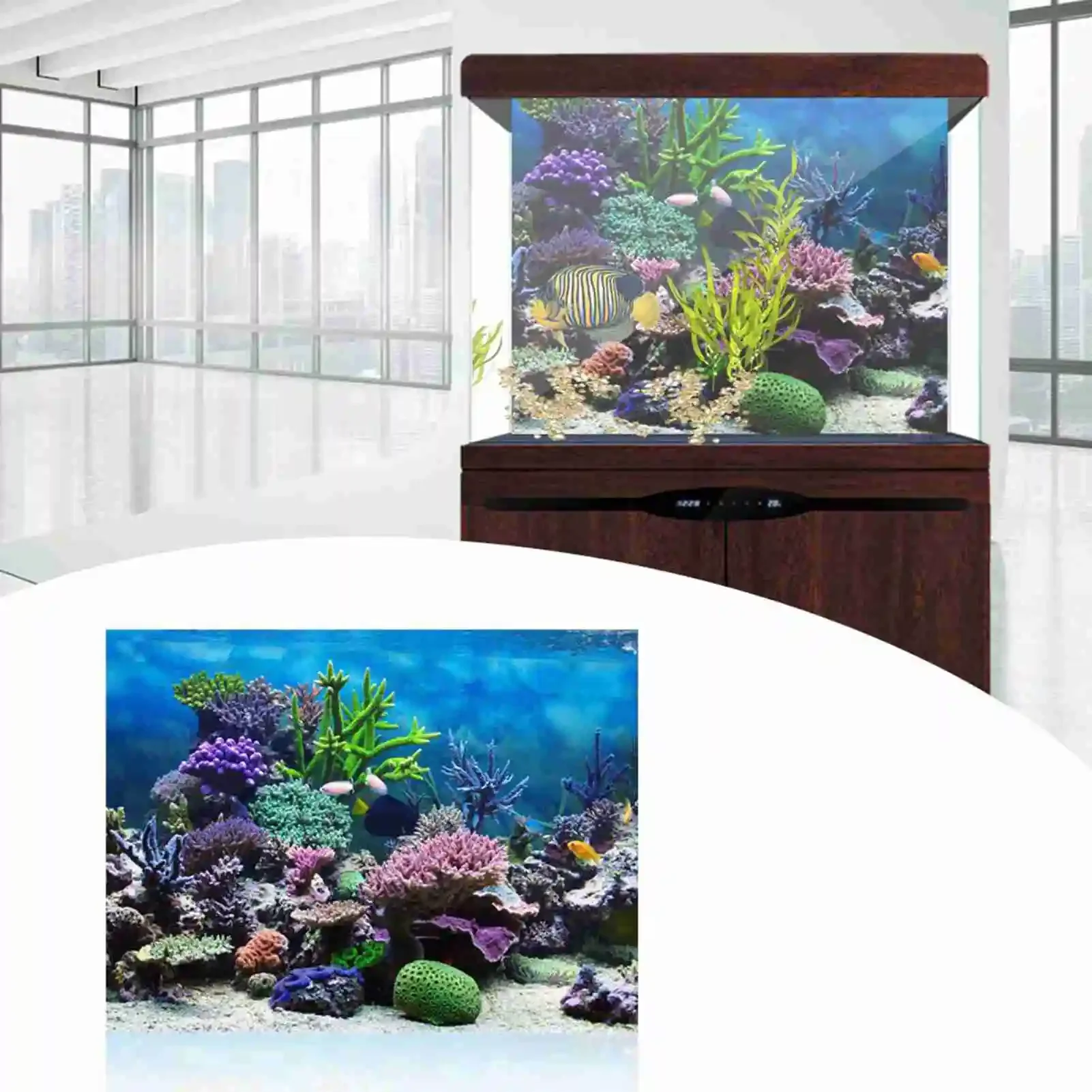 3D Aquarium Landscape Poster R - Aquarium Fish Background recension och pris