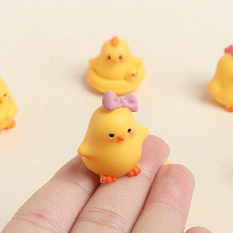 6Pcs Cute Resin Mini Chick Fig - Fish Toys For Aquarium recension och pris
