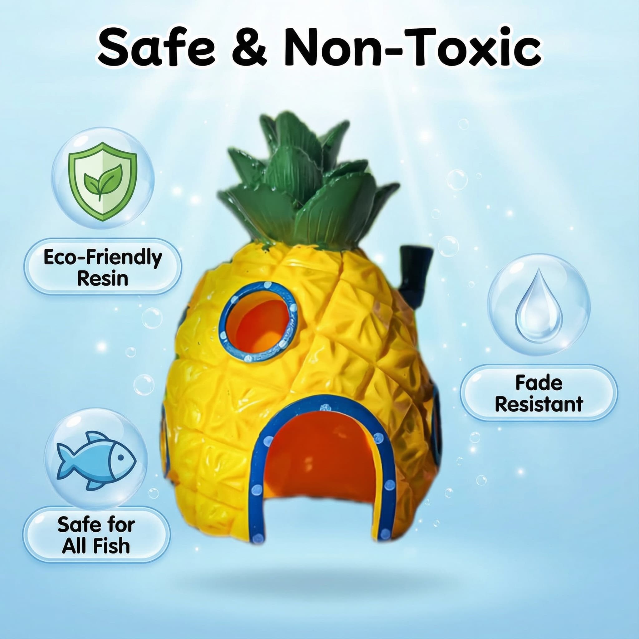 Pineapple House Aquarium Decor - Aquarium Fish Hiding Places recension och pris